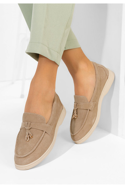 B T Shoes Γυναικεία μοκασίνια Ortansa ταμπά