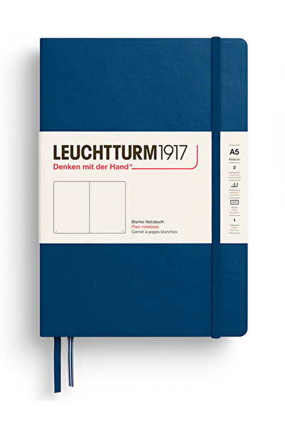 Leuchtturm1917 Notebook Medium Size (A5), Hard Cover, 251 Pages, Plain, Indig...