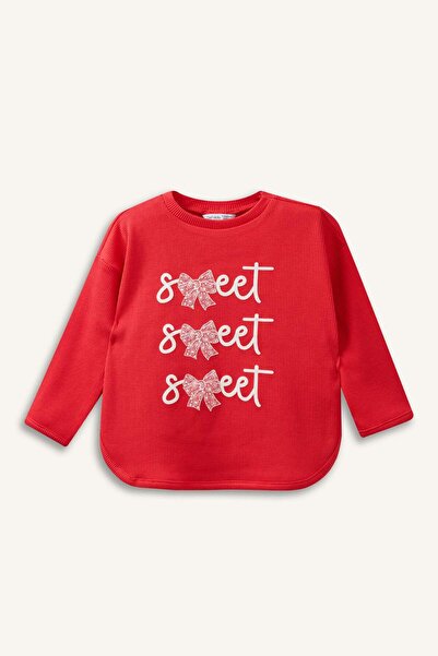 DeFacto Crew Neck Slogan Printed Waffle Long Sleeve T-Shirt Baby Girl H2996A5...