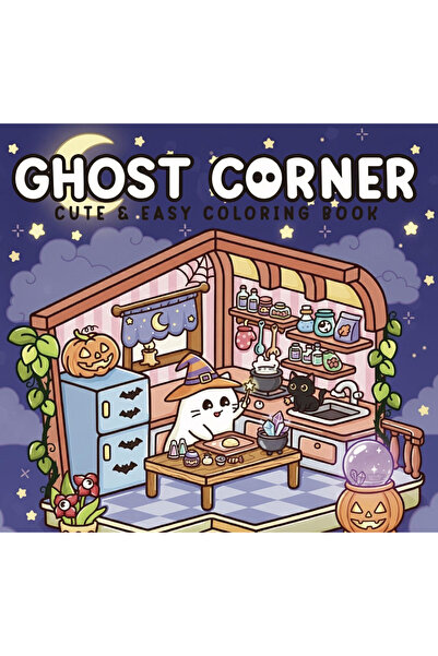 JACA Ghost Corner Kawaii 40+ Page Coloring Book