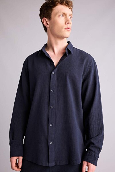 DeFacto 100% Cotton Long Sleeve Shirt H2430Ax26Sp