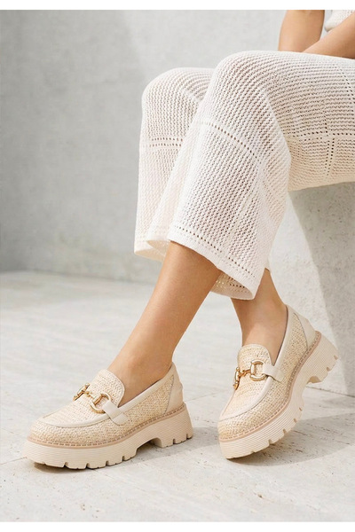 B T Shoes Μοκασίνια γυναικεια δερματινα Yolandia μπεζ