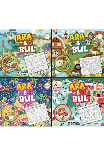 Karatay Çocuk Ara ve Bul / Gizli Resimleri Bul-4’lü Seri (Macera-Keşif-Sürpri...