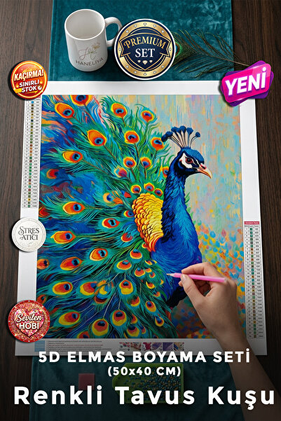 Haneliya 5D Elmas Boyama Seti | Diamond Painting Taşlı İşleme Boncuk Dizme Mo...