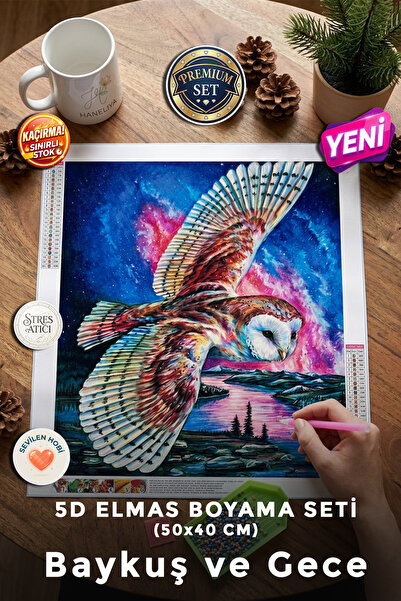 Haneliya 5D Elmas Boyama Seti | Diamond Painting Taşlı İşleme Boncuk Dizme Mo...
