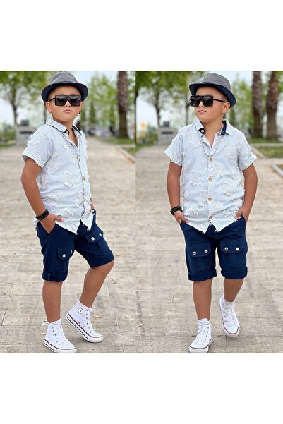 zavera for kids Cămașă cu dungi și detalii cu ciucuri pentru băieți - Pantalo...