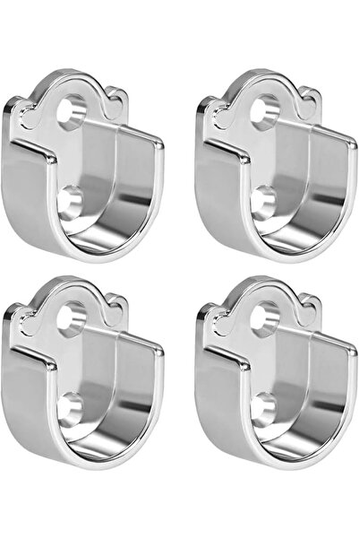 Arabest مجموعة من 4 حوامل قضبان خزانة من سبائك الزنك، حوامل على شكل حرف U مقا...