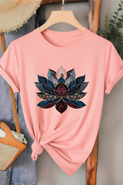 l'eivor Tricou pentru femei cu imprimeu cu design special Lotus Flower