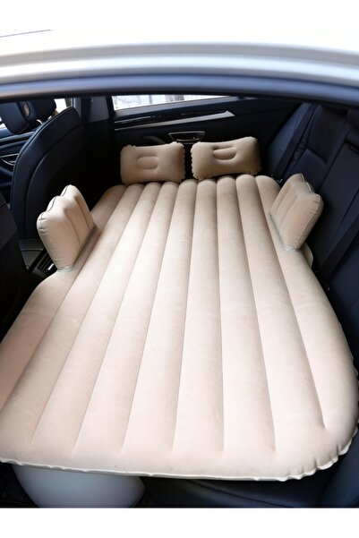 Generic Car Back Seat Inflatable Bed Mattress with Pump & Pillows, Twin Cream...