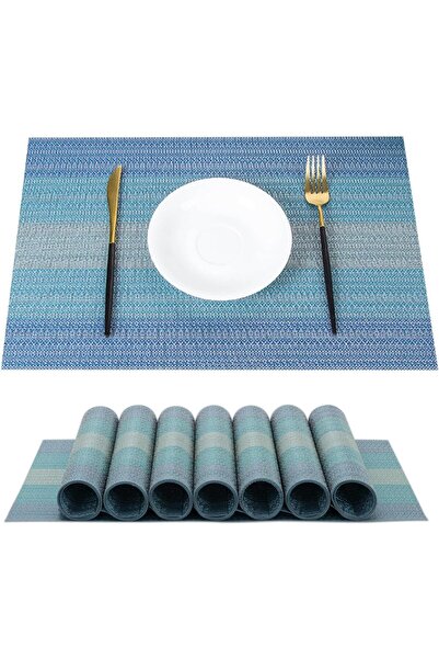 Arabest 8-Piece PVC Woven Placemats, Heat Resistant Dining Table Mats, Washab...