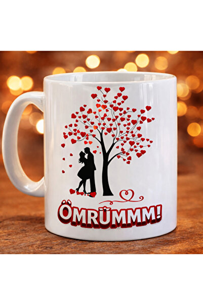 ADURA Ömrüm yazılı kupa bardak,