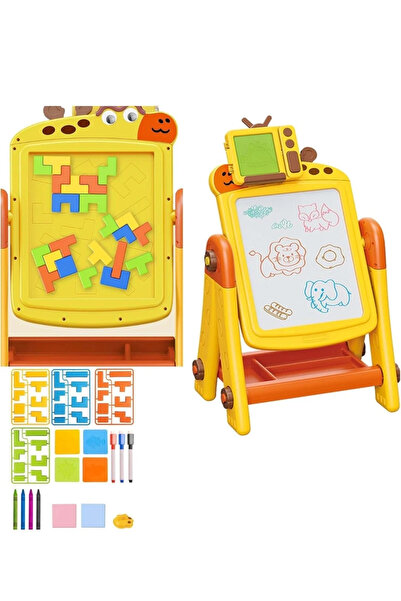Arabest Easel for Kids, Kid Art Easel, Toddler Easel White Board, Building Bl...