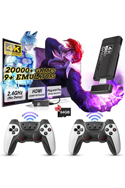 Arabest Retro Gaming Console, Wireless 4K Video Game Stick with 10000+ Built-...