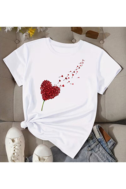 LİNA06 T-Shirt, Short Sleeve Crew Neck Casual Top for Summer & Spring, Women'...