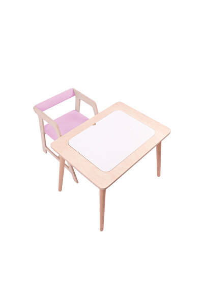 ROZİTOYS Montessori Çocuk Ahşap Oyun Etkinlik Çalışma Masası,Saklama Alanlı, ...