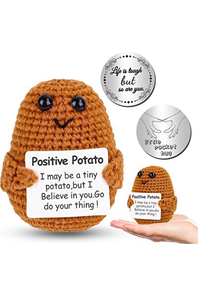 Yelejoy Positive Potato Pocket Hug Gift with Lucky Charm, Courage Doll for Bo...