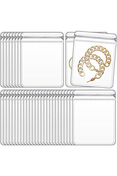 Yelejoy 100 قطعة من أكياس تخزين المجوهرات الصغيرة من البلاستيك الشفاف، حقائب ...