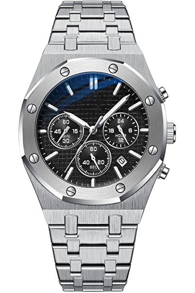 Yelejoy Multifunction Sports Watch, Men's Steel Band Waterproof Quartz Timepiece