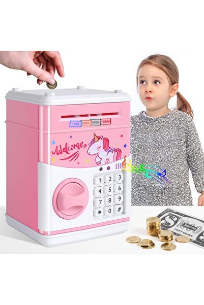 Yelejoy Electronic Unicorn Piggy Bank with Password Protection, Coin Money Sa...