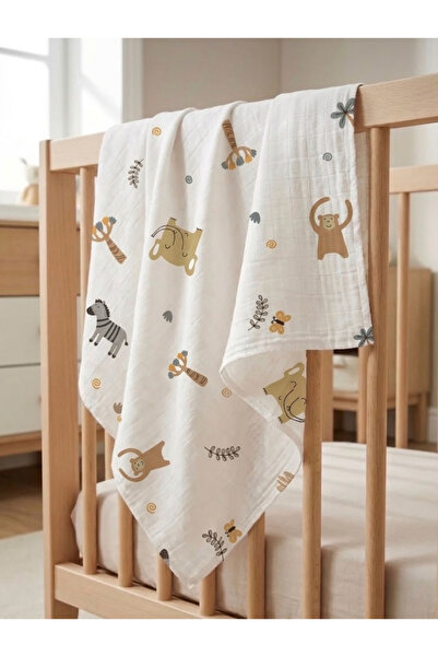 For My Baby Multi-Purpose Muslin Blanket, Newborn Baby Blanket, Double Layer ...