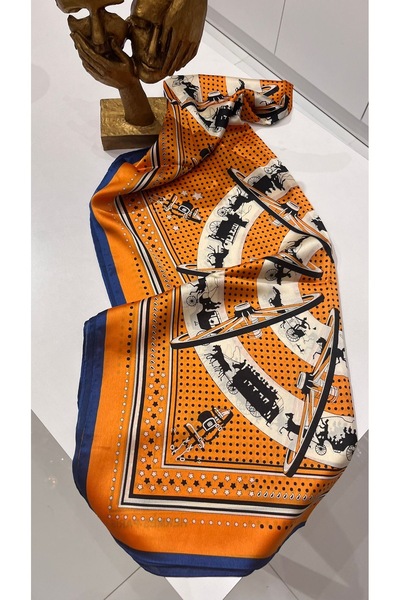 EB SCARF Ιταλικό μεταξωτό σάλι |   Φυσική λαμπερή και κομψή εμφάνιση