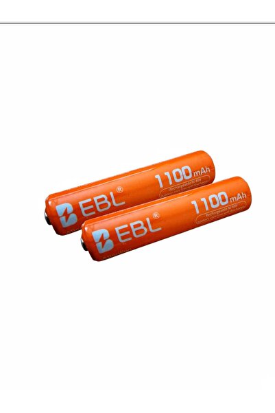 EBL Set of 2 AAA batteries, HR03, 1100 mAh, Ni-Mh 1.2V, pre-charged,