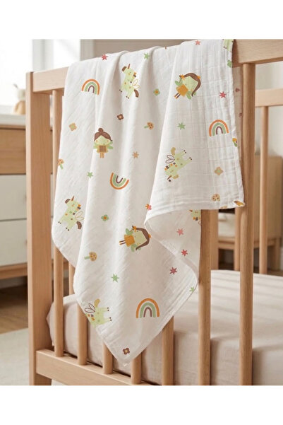 For My Baby Multi-Purpose Muslin Blanket, Newborn Baby Blanket, Double Layer ...