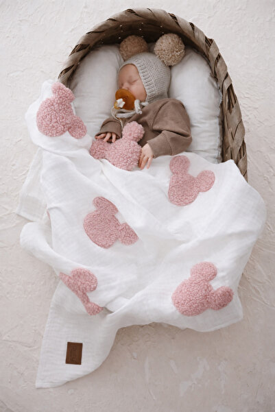 dery baby TAŞIMAK SİHİRDİR Teddy-Four Layer Muslin Powder Souris Blanket