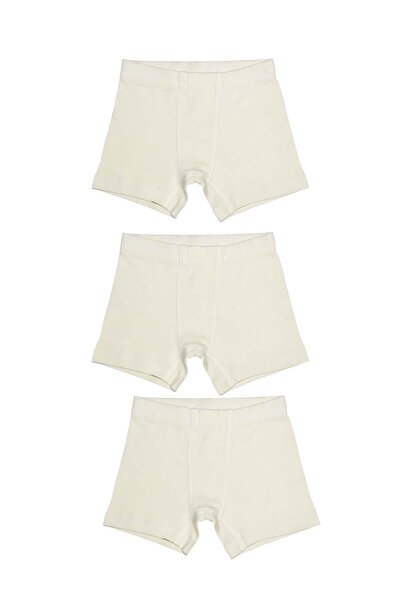 OrganicKid Naturel Erkek Çocuk Boxer Set 3'lü