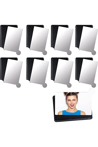 Arabest 8-Piece Stainless Steel Mirrors with Leather Case, Unbreakable Purse ...
