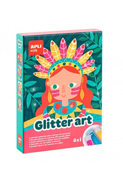 Aplı Σετ Τέχνης με Γκλίτερ, Apli, 4 Μοντέλα, 8 Κουτιά Γκλίτερ