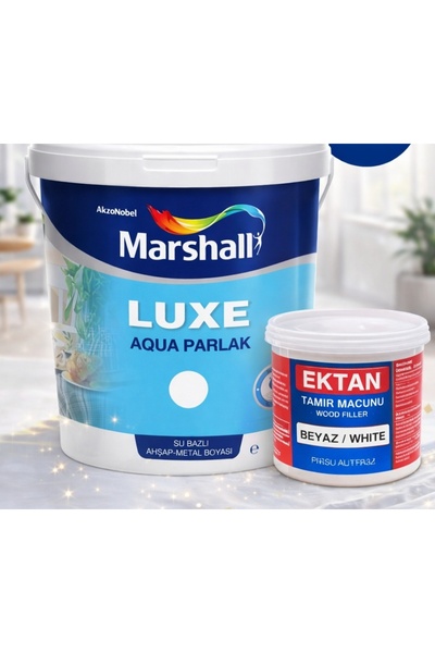 Marshall LUXE AQUA PARLAK KOKUSUZ SU BAZLI KAPI DOLAP TEZGAH BOYASI+ TAMİR MA...