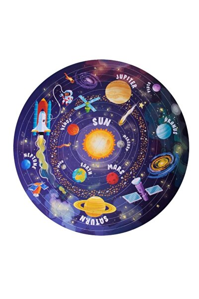 Aplı Puzzle Circular, Apli, Tema Sistemul Solar, 48 Piese, 50 Cm