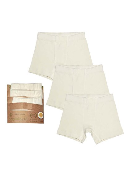 OrganicKid Naturel Erkek Çocuk Boxer Set 3'lü