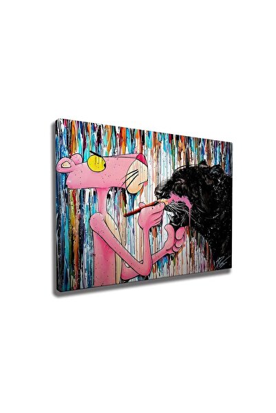 OEM Decorative Painting Re-Bloom, Pink Panther model, wood/canvas, multicolor...