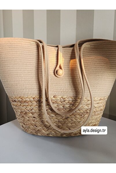 Yektayla Handmade Straw Beach Bag, Beach Bag, Designer Bag, Shoulder Bag