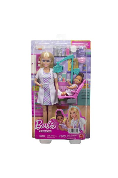 mattel Barbie Set De Joaca Papusa Barbie Blonda Face Cariera Dentist
