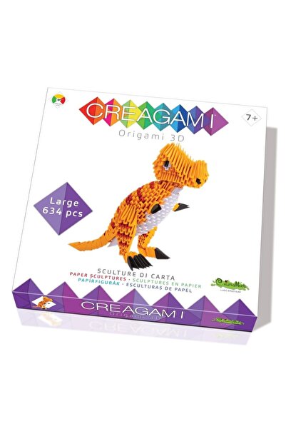 CreativaMente Origami 3D, Creagami - Dinozaurul T-Rex, 634 Piese