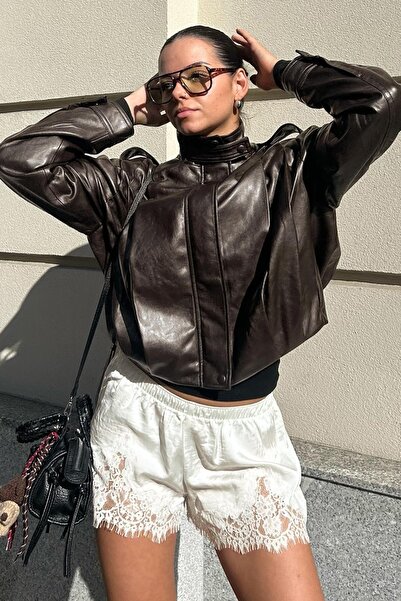 Bershka Dantelli saten şort