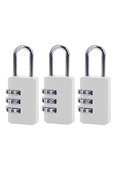 Lawazim 3 قطع من أقفال التشفير المدمجة مقاس 21 مم - قفل بدون مفتاح بثلاثة أرق...