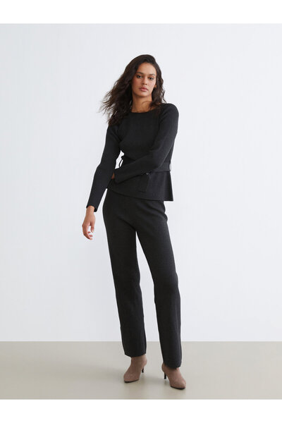 LC Waikiki Elasticated Waist Wide Leg Women's Knitwear Trousers