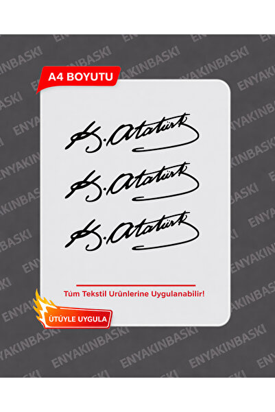 ENYAKINBASKI Ataturk A4 Dtf Transfer Printing-3 |   High Quality, Durable, Ea...