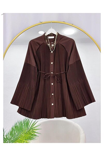 YEDİLALE Pleated Lace-Up Tunic [80 cm Length]