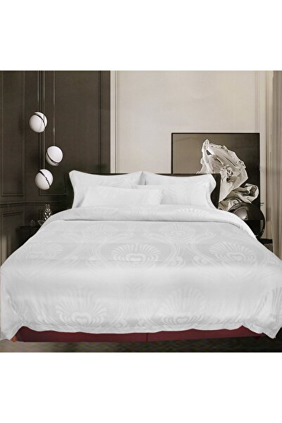 Ferrucci Frochhi White Quilted King Duvet Cover Set 7 Pieces