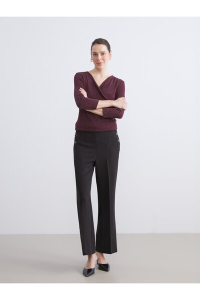 LC Waikiki Pantaloni de damă cu talie înaltă și picior larg