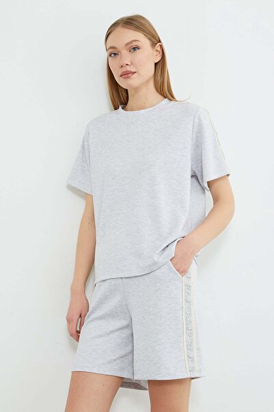 Fulla Moda Set de 2 piese din modal cu text în relief