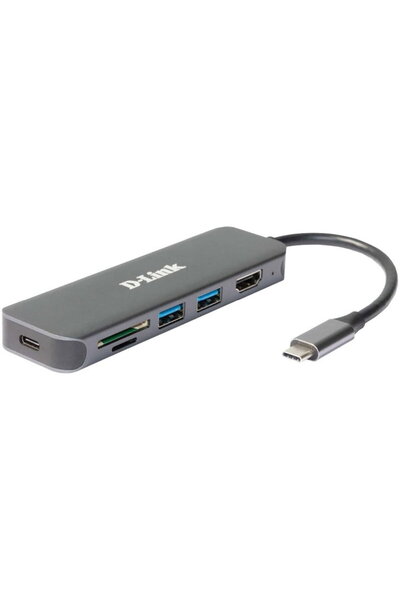 D-Link HUB extern DUB-2327, 2 porturi USB 3.0 SuperSpeed și 1 port USB-C cu s...