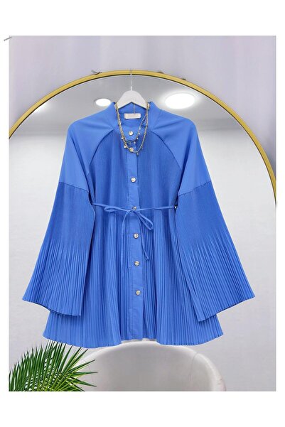 YEDİLALE Pleated Lace-Up Tunic [80 cm Length]