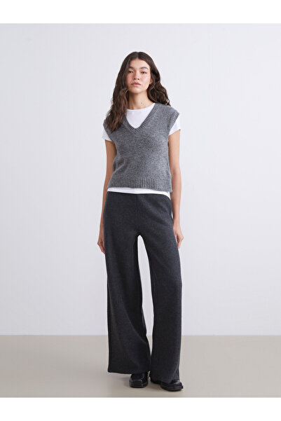 LC Waikiki Elastic Waist Wide Leg Women's Trousers
