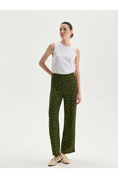 LC Waikiki Pantaloni de damă cu talie elastică și buline